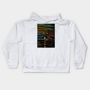 Sailing at sunset. Kids Hoodie